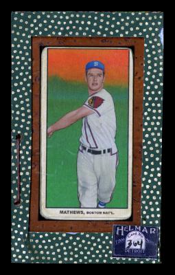 Picture, Helmar Brewing, T206-Helmar Card # 364, Eddie MATHEWS, One handed swing, Boston Braves